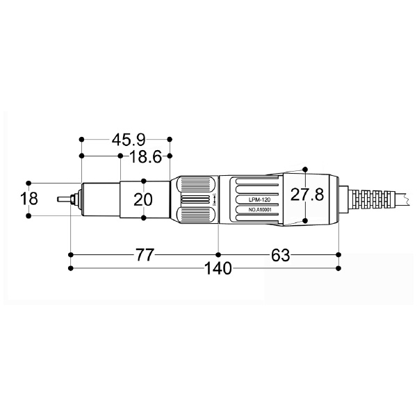 日本精密機械工作（株） 直流モーター モーターユニット EPM-120 直流モーター　モーターユニット EPM-120