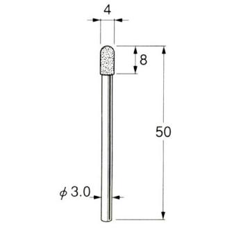 日本精密機械工作（株） ハイメタルボンド軸付ダイヤモンド砥石 D ハイメタルボンド軸付ダイヤモンド砥石 D8201