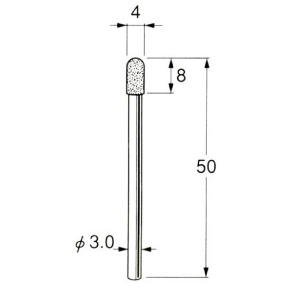 日本精密機械工作（株） ハイメタルボンド軸付ダイヤモンド砥石 D ハイメタルボンド軸付ダイヤモンド砥石 D8201