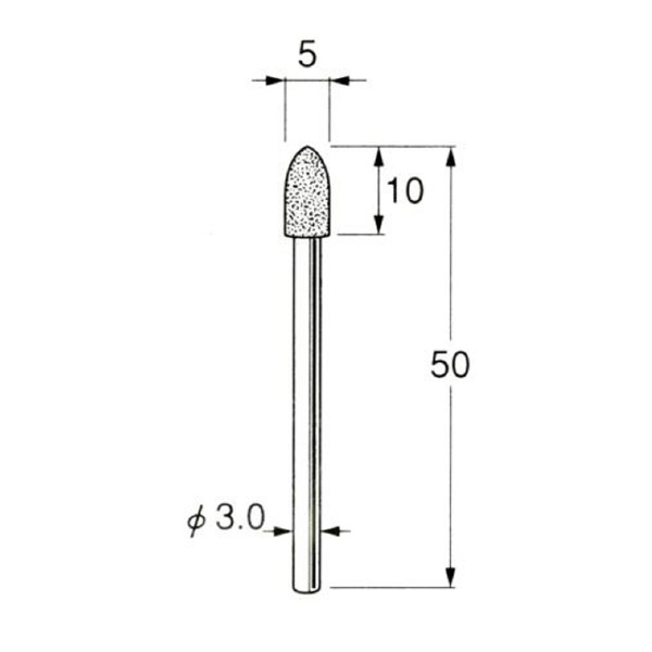 日本精密機械工作（株） ハイメタルボンド軸付ダイヤモンド砥石 D ハイメタルボンド軸付ダイヤモンド砥石 D8203