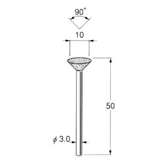 日本精密機械工作（株） ハイメタルボンド軸付ダイヤモンド砥石 D ハイメタルボンド軸付ダイヤモンド砥石 D8205