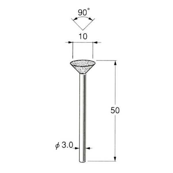 日本精密機械工作（株） ハイメタルボンド軸付ダイヤモンド砥石 D ハイメタルボンド軸付ダイヤモンド砥石 D8205