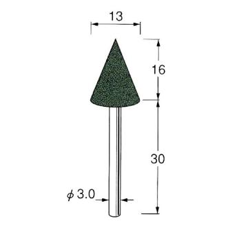 日本精密機械工作（株） 軸付砥石 軸径φ3 G35 軸付砥石　５本 G3521