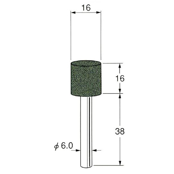 日本精密機械工作（株） 軸付砥石 軸径φ6 G65 軸付砥石　５本 G6541