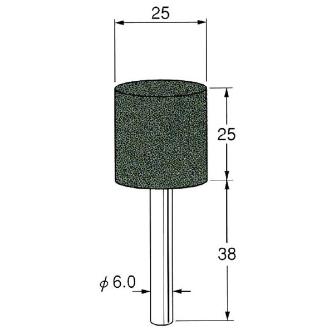 日本精密機械工作（株） 軸付砥石 軸径φ6 G65 軸付砥石　５本 G6543