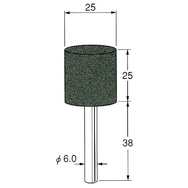 日本精密機械工作（株） 軸付砥石 軸径φ6 G65 軸付砥石　５本 G6543