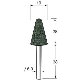 日本精密機械工作（株） 軸付砥石 軸径φ6 G65 軸付砥石　５本 G6544