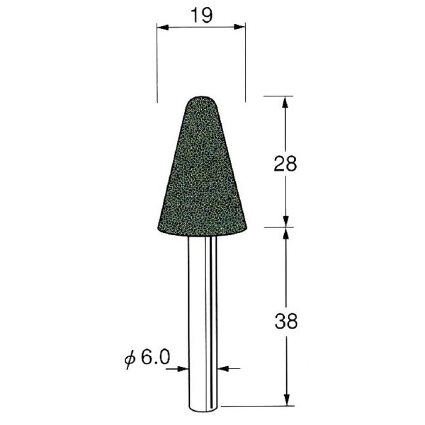 日本精密機械工作（株） 軸付砥石 軸径φ6 G65 軸付砥石　５本 G6544