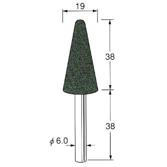 日本精密機械工作（株） 軸付砥石 軸径φ6 G65 軸付砥石　５本 G6545
