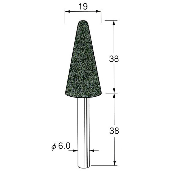 日本精密機械工作（株） 軸付砥石 軸径φ6 G65 軸付砥石　５本 G6545