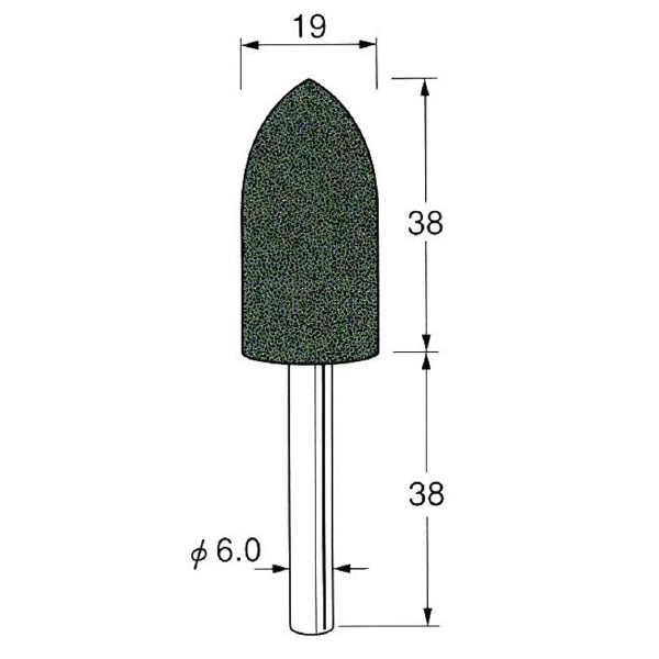 日本精密機械工作（株） 軸付砥石 軸径φ6 G65 軸付砥石　５本 G6546