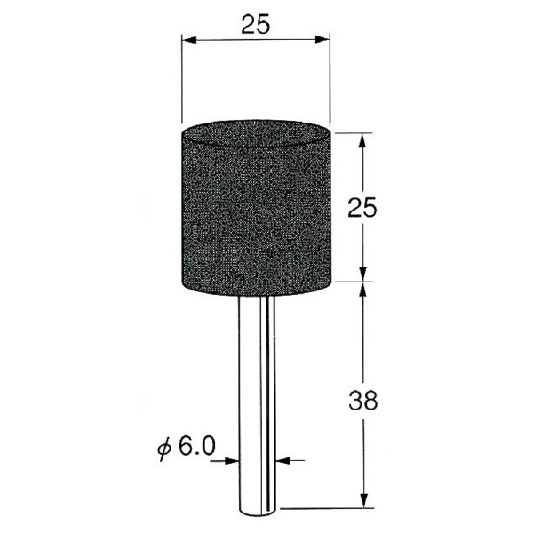 日本精密機械工作（株） 軸付砥石 軸径φ6 G65 軸付砥石　５本 G6553