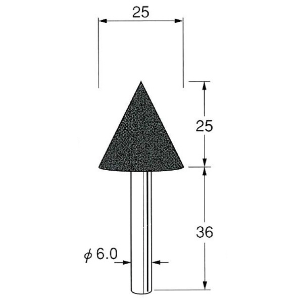 日本精密機械工作（株） 軸付砥石 軸径φ6 G65 軸付砥石　５本 G6555