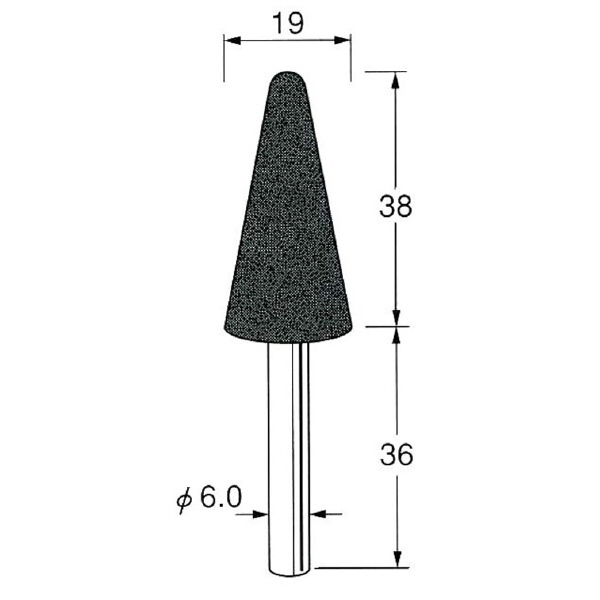 日本精密機械工作（株） 軸付砥石 軸径φ6 G65 軸付砥石　５本 G6556