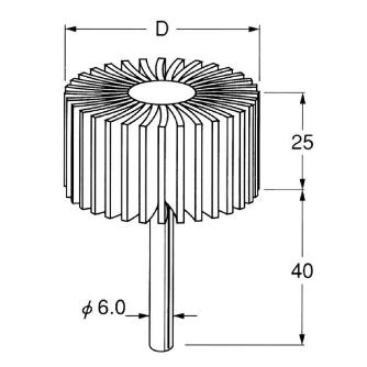 日本精密機械工作（株） フラップサンダー 軸径φ6 S フラップサンダー　２本 S1954