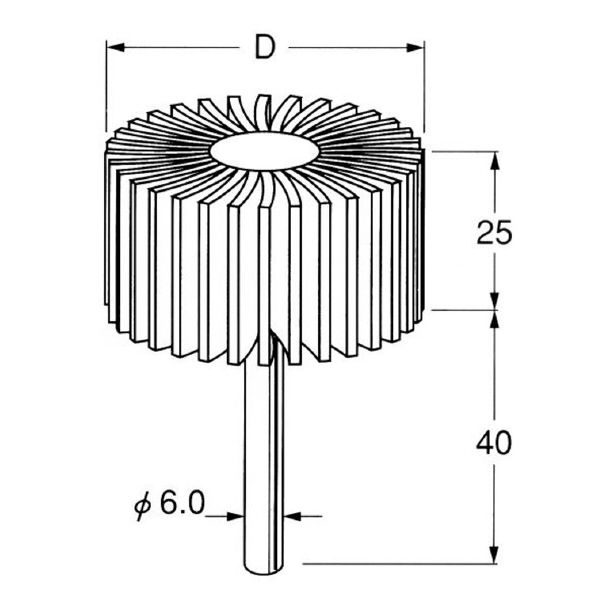 日本精密機械工作（株） フラップサンダー 軸径φ6 S フラップサンダー　２本 S1954