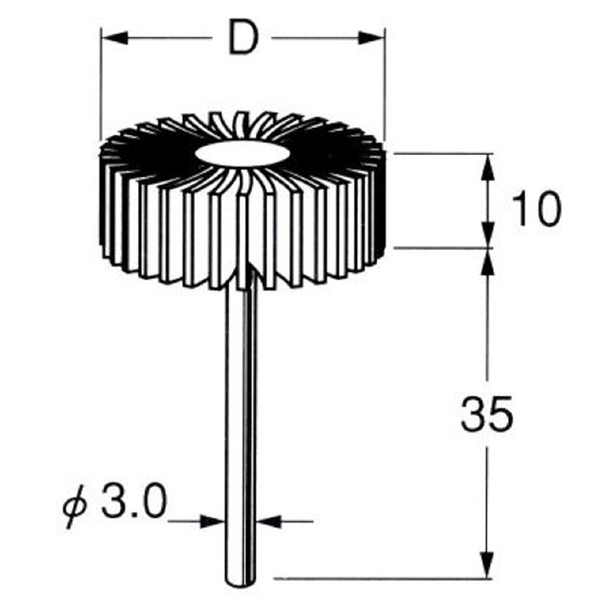 日本精密機械工作（株） ダイヤモンドフラップサンダー 軸径φ3 S ダイヤモンドフラップサンダー S1971