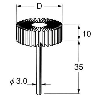日本精密機械工作（株） ダイヤモンドフラップサンダー 軸径φ3 S ダイヤモンドフラップサンダー S1973