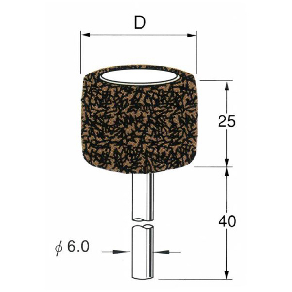 日本精密機械工作（株） スポンジサンダー 軸径φ6 S スポンジサンダー　１本 S2252
