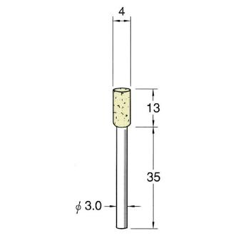 日本精密機械工作（株） 軸付フェルトバフ ハード 軸径φ3 F 軸付フェルトバフ　ハード　５本 F3204