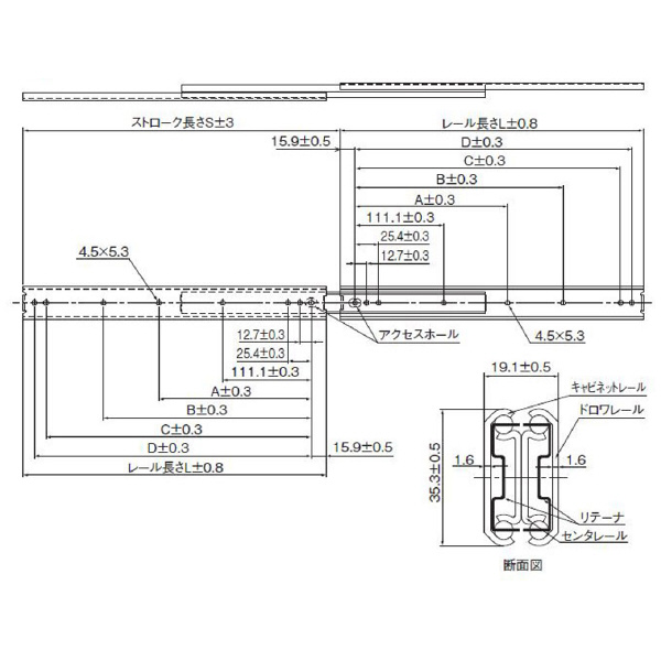 ＴＨＫ（株） スライドレール FBL スライドレール FBL35D+508L