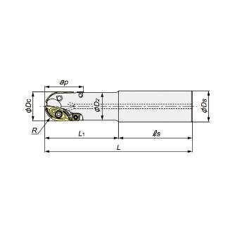 （株）ＭＯＬＤＩＮＯ 刃先交換式ボールエンドミル BR2P 刃先交換式ボールエンドミル BR2P2030S20-220-120