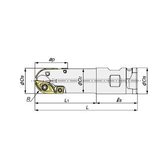 （株）ＭＯＬＤＩＮＯ 刃先交換式ボールエンドミル BR2P 刃先交換式ボールエンドミル BR2P5063C508-200-120