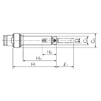 カトウ工機（株） クイックチェンジコレット TC412-MO クイックチェンジコレット TC412-MO-L+100-HP1-M6 U1/4-SB