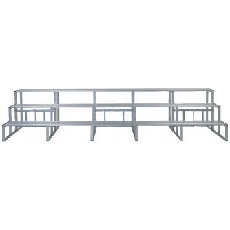 長谷川工業（株） 折りたたみ式アルミ製ひな段 5連セット H 折りたたみ式アルミ製ひな段　５連セット H-15W42