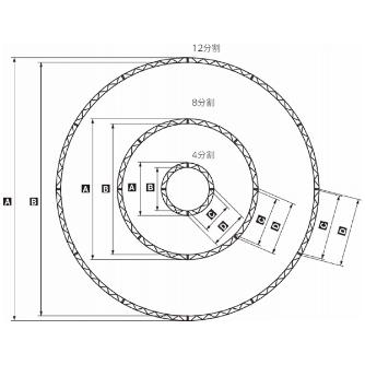 長谷川工業（株） アルミフランジトラス(アーチ)308角 308F アルミフランジトラス（アーチ）３０８角 308F-ﾌｧｲ10000-1/8