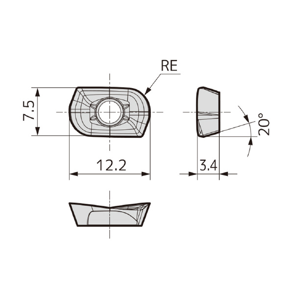 住友電気工業（株） カッタチップ AOET-F カッタチップ AOET11T332PEER-F ACU2500