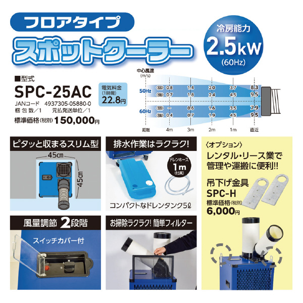 日動工業（株） スポットクーラー SPC スポットクーラー SPC-25AC