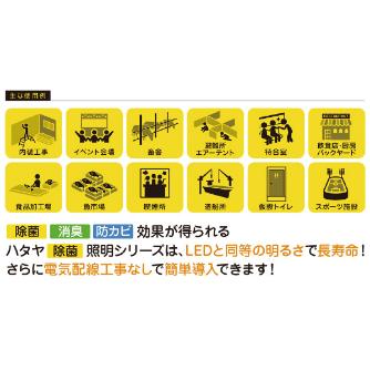 （株）ハタヤリミテッド ハタヤ除菌照明シリーズ 連結型ライトタイプ(吊り下げ用) ハタヤ除菌照明 DLX-25