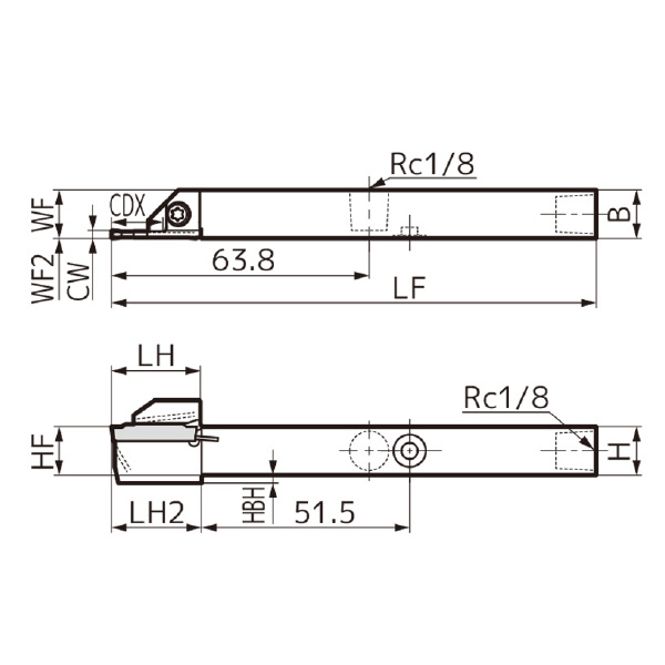 住友電気工業（株） SEC－溝入れバイト ホルダ GNDL-J ＳＥＣ－溝入れバイト　ホルダ GNDLL1212JX-212.5J