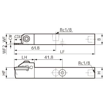 住友電気工業（株） SEC－溝入れバイト ホルダ GNDM-J ＳＥＣ－溝入れバイト　ホルダ GNDMR1616JX-312J