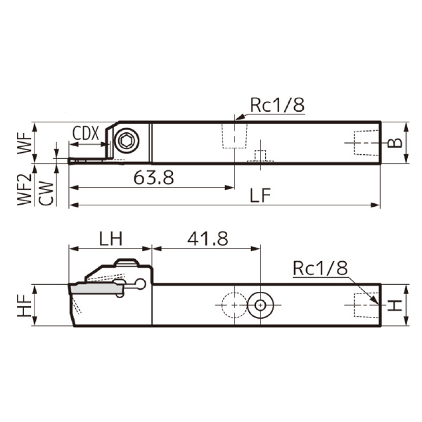 住友電気工業（株） SEC－溝入れバイト ホルダ GNDL-J ＳＥＣ－溝入れバイト　ホルダ GNDLR1616JX-216J