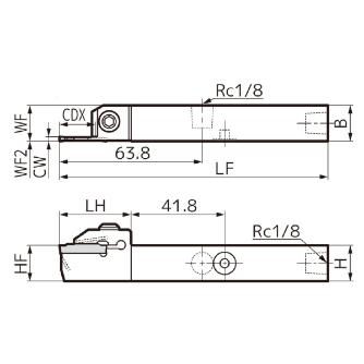 住友電気工業（株） SEC－溝入れバイト ホルダ GNDL-J ＳＥＣ－溝入れバイト　ホルダ GNDLR1616JX-316J