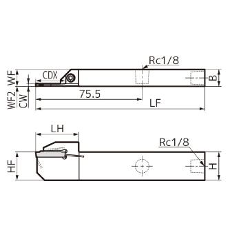 住友電気工業（株） SEC－溝入れバイト ホルダ GNDL-J ＳＥＣ－溝入れバイト　ホルダ GNDLL2012JX-221J