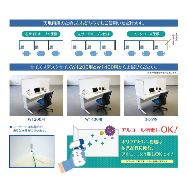 岐阜プラスチック工業（株） ぱぱっとウォール コの字型 ぱぱっとウォール ﾊﾟﾊﾟｯﾄｳｫｰﾙ ｺﾉｼﾞｶﾞﾀW1400ﾖｳ