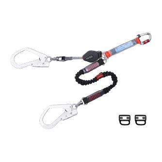 藤井電工（株） フルハーネス型用ランヤード 2丁掛け コルトリトラ+ノビロン フルハーネス用ランヤード THL-CRNV93SV-21KS-2R23-JAN-BP