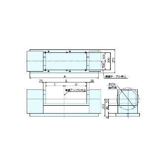 （株）ナベヤ ゆりかご用サブテーブルセット YBO ゆりかご用サブテーブルセット YBO200-530SASS