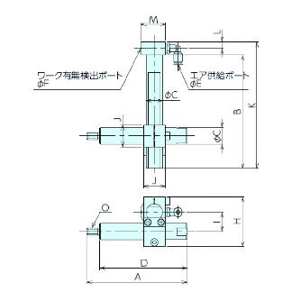 （株）ナベヤ ワークストッパー LTAIR100-WSTS ワークストッパー LTAIR100-WSTS