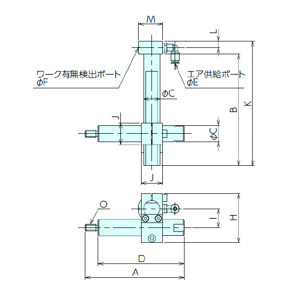 （株）ナベヤ ワークストッパー LTAIR100-WSTS ワークストッパー LTAIR100-WSTS