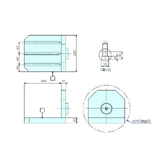 （株）ナベヤ 片持ちゆりかごセット オフセットタイプ YSO 片持ちゆりかごセット　オフセットタイプ YSO200-200KTAS