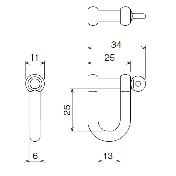 ＴＭＥＨジャパン（株） ツールハンガー用シャックル ツールハンガー用シャックル ｼｬｯｸﾙ 6MM