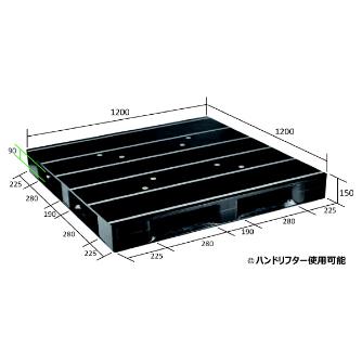 日本プラパレット（株） パレット ZFD パレット ZFD-1212E-RR ﾌﾞﾗｯｸ