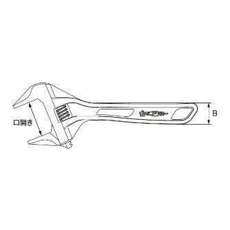 （株）スーパーツール クイックワイドモンキレンチ MWS クイックワイドモンキレンチ MWS200