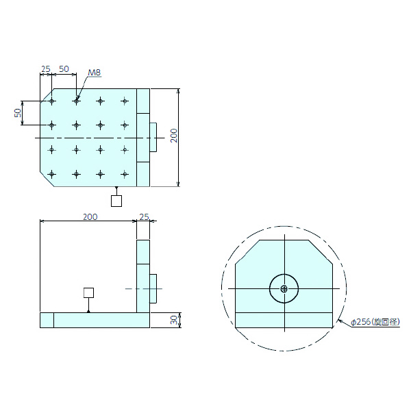 （株）ナベヤ 片持ちゆりかごセット オフセットタイプ YFO 片持ちゆりかごセット　オフセットタイプ YFO200-200KHAS