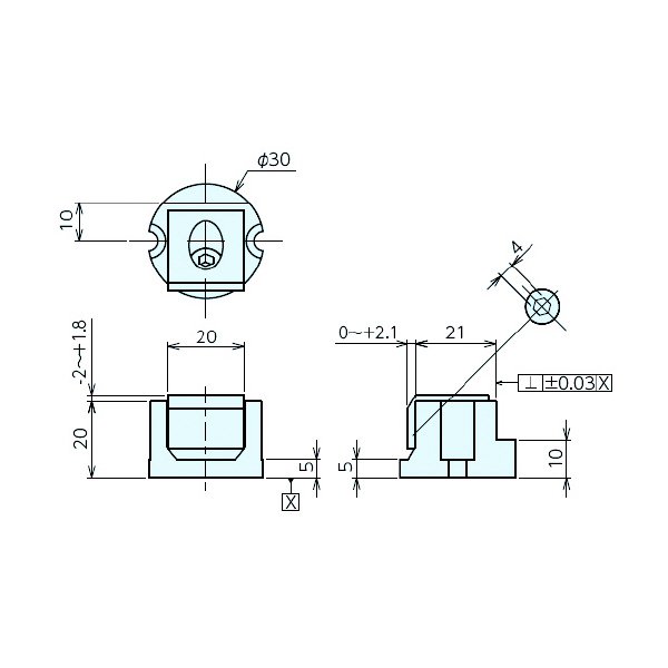 （株）ナベヤ マイクロダウンサイドクランプ 丸型 MR マイクロダウンサイドクランプ　丸型 MR1F30N23-B09