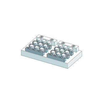 （株）ナベヤ サイドクランプ 1サイド2連 MS サイドクランプ　１サイド２連 MS2F60N14-B02